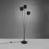 Image de Reality Leuchten Lampadaire Tommy, noir/or, hauteur 150 cm, 3 lampes. tissu