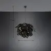 Image de Reality Leuchten Suspension Leavy, noir/or, Ø 70 cm, plastique