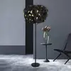 Image de Reality Leuchten Lampadaire Leavy, noir/or, hauteur 180 cm, plastique