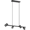 Image de TRIO, Suspension, Marley 4xGU10, max.35,0 W Corps: Métal, noir mat L:80,0cm, L:18,0cm, H:150,0cm IP20,Sans illuminant,Réglable en hauteur