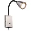 Image de Trio Lighting Applique murale avec fiche, nickel mat