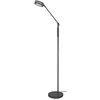 Image de TRIO, Lampadaire, Franklin incl. 1 x LED,SMD,6,5 Watt,2700+3200+4000K,650 Lm. Métal, Noir, Corps: Métal, Antracite L:23,0cm, H:133,0cm, P:41,0cm ,Couleur de lumière réglable,Fonction mémoire,IP20