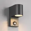 Image de Trio Lighting Applique Roya 1 lampe capteur ronde anthracite