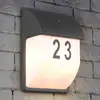 Image de Trio Lighting Numéro de maison lumineux Mersey avec détecteur crépusculaire