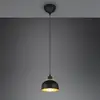 Image de Reality Leuchten Suspension Punch noir/or à 1 lampe Ø 18 cm