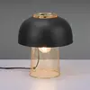 Image de Reality Leuchten Lampe à poser Punch, noire/dorée, Ø 25 cm