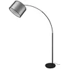 Image de Trio RIO, Lampe de table, Burton 1xE14, max.28,0 W Organza, Fumé, Corps: Métal, noir mat Ø:12,5cm, H:28,5cm Interrupteur de cordon,IP20,Sans illuminant