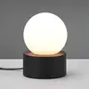 Image de Reality Leuchten Lampe à poser Countess opale, pied métal noir