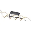 Image de Trio, Plafonnier, Sequence incl. 1 x LED,SMD,41,0 Watt,2300+3000+4000K,5000 Lm. Plastique, Blanc, Corps: Aluminium, Laiton mat L:90,0cm, L:14,0cm, H:20,5cm Réglable avec interrupteur,IP20,DIP-Switch