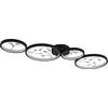 Image de Trio, Plafonnier, Groovy incl. 1 x LED,SMD,37,0 Watt,3000K,4600 Lm. Corps: Métal, noir mat L:95,5cm, L:40,0cm, H:6,5cm IP20