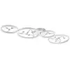 Image de Trio Lighting Plafonnier LED Groovy à 4 lampes blanc 4.000K