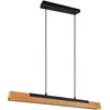 Image de Trio, Suspension, Kerala incl. 1 x LED,SMD,25,0 Watt,3000K,3000 Lm. Plastique, Blanc, Corps: Métal, noir mat L:90,0cm, L:8,0cm, H:150,0cm Interrupteur tactile 4 niveaux,IP20,Réglable en hauteur