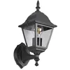 Image de TRIO LIVENZA SOL LUMINEUX EXTÉRIEUR 4 FACES ALUMINIUM NOIR ET VERRE TRANSPARENT H. 33CM IP44