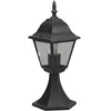 Image de Trio Leuchten Livenza 505760132 Lampadaire d'extérieur en aluminium moulé sous pression, verre transparent, avec 1 ampoule E27, noir mat