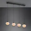 Image de Reality Leuchten Suspension Borka, à 4 lampes, naturelle