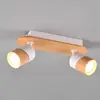 Image de Trio Lighting Spot pour plafond Aruni en bois à 2 lampes blanc