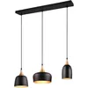 Image de Trio Suspension Chiraz 310500332, métal noir mat/doré, sauf 3x E14