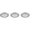 Image de Trio LED Lampe encastrable Argus Set de 3 653610306, Plastique Chrome, avec LED RBG 4 Watt avec changement de couleur, Télécommande, Dimmable