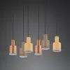 Image de Trio Lighting Suspension Agudo multicolore, à 6 lampes, décalée