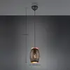 Image de Reality Leuchten Suspension Bidar, Ø 15 cm, noir-or, métal