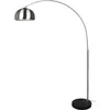 Image de Trio Lampe à arc Argentina 411700107, métal nickel mat, base marbre noir, sauf 1x E27