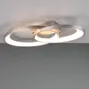 Image de Reality Leuchten Plafonnier LED Malaga avec 2 anneaux, nickel mat