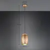 Image de Reality Leuchten Suspension Bidar, Ø 15 cm, brun café, métal