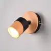 Image de Trio Lighting Spot mural Aruni en bois, à 1 lampe, noir
