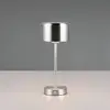 Image de Reality Leuchten Lampe à poser LED rechargeable Jeff, couleur nickel, hauteur 30 cm, métal