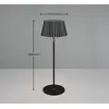 Image de Reality Leuchten Lampe à poser LED rechargeable Suarez, noir, hauteur 39 cm, métal