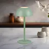 Image de Reality Leuchten Lampe de table LED rechargeable Ricardo, vert, hauteur 30 cm, plastique