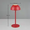 Image de Reality Leuchten Lampe à poser LED rechargeable Ricardo, rouge, hauteur 30 cm, plastique