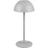 Image de Reality Leuchten Lampe de table LED rechargeable Ricardo, gris, hauteur 30 cm, plastique