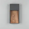 Image de Trio Lighting Applique d'extérieur LED SALMON, aspect bois, métal, hauteur 33 cm, IP44