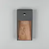 Image de Trio Lighting Applique d'extérieur LED SALMON, aspect bois, hauteur 33 cm IP44