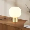 Image de Trio Lighting Lampe à poser Diva, laiton, blanc, métal, verre, E27