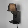 Image de Trio Lighting Applique murale Comfort, noir mat, métal, fiche, E14
