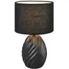 Image de Reality Leuchten Lampe à poser Melva, noir mat, Ø 18 cm, céramique, E14