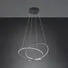 Image de Trio Lighting Suspension LED Darvin longueur 84 cm noir mat métal CCT