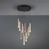Image de Trio Lighting Suspension LED Fiato, 11 lampes, ronde, métal, taupe, coffee