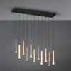 Image de Trio Lighting Suspension LED Fiato, 11 lampes, long, métal, taupe, coffee