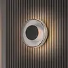 Image de Trio Lighting Applique murale LED Celeste, noir/chrome, Ø 22 cm verre à intensité variable