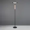 Image de Trio Lighting Lampe sur pied LED Celeste chrome/bois 160 cm verre/métal Touchdim