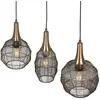 Image de Trio Lighting Suspension Soraya, à 3 lampes, poutre, métal, laiton vieilli