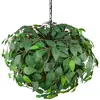 Image de Reality Leuchten Suspension Leavy, noir/vert, Ø 70 cm, 4 lampes, E14