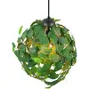 Image de Reality Leuchten Suspension Leavy, noir/vert, Ø 38 cm, 1 lampe, E27