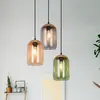 Image de Trio Lighting Suspension Cork, multicolore, Ø 30 cm, 3 lampes, verre/liège