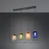Image de Trio Lighting Suspension Cork, multicolore, longueur 90 cm, 4 lampes verre/liège