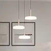 Image de Trio Lighting Suspension LED Celeste, blanc/brun, Ø 35 cm à 3 lampes. Verre à intensité