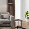 Image de Trio Lighting Lampe sur pied LED Celeste blanc/marron 160 cm verre/métal Touchdim